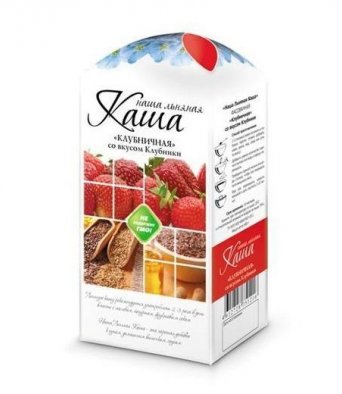 Наша Льняная каша Клубничная 400г