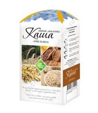 Наша Льняная каша Три злака 400 гр