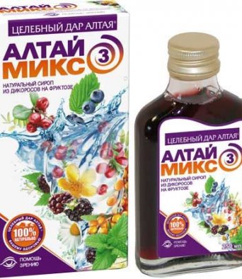 Бальзам АЛТАЙМИКС №3 сироп натуральный из дикиросов ТМ Целебный Дар Алтая фл. 250 мл.