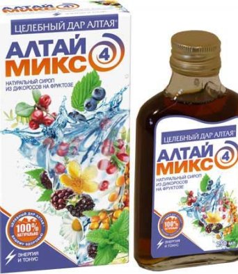 Бальзам АЛТАЙМИКС №4 сироп натуральный из дикиросов ТМ Целебный Дар Алтая фл. 250 мл.
