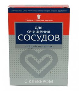 Чайный напиток ДЛЯ ОЧИЩЕНИЯ СОСУДОВ с клевером, 40 гр