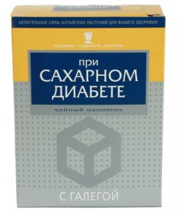 Чайный напиток ПРИ  САХАРНОМ ДИАБЕТЕ с галегой, 40 гр