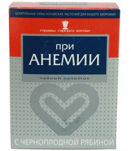 Чайный напиток ПРИ АНЕМИИ с черноплодной рябиной, 40 гр