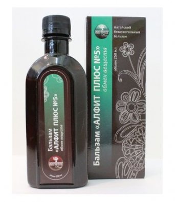 Бальзам Алфит Плюс №5 для нормализации обмена веществ 250мл
