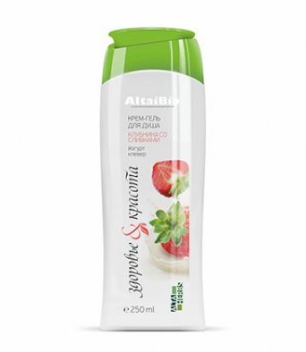 Алтайбио Крем–гель для душа Клубника со сливками 250 мл