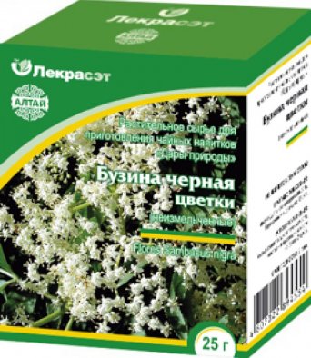 Бузина черная (цветки неизмельченные) 25 гр