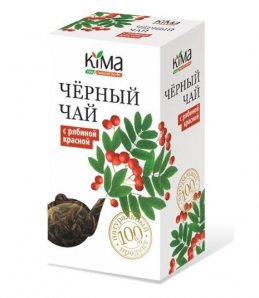 ЧАЙ ЧЕРНЫЙ БАЙХОВЫЙ "KIMA" ВЫСШЕГО СОРТА С ЯГОДАМИ КРАСНОЙ РЯБИНЫ 50 гр