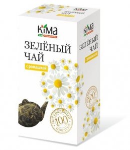 ЧАЙ ЗЕЛЕНЫЙ БАЙХОВЫЙ "KIMA" ВЫСШЕГО СОРТА С РОМАШКОЙ, 75 гр
