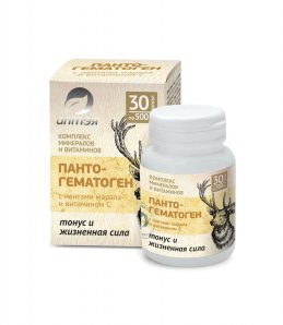 Пантогематоген с пантами марала и витамином С Тонус и жизненная сила