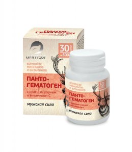 Пантогематоген с красным корнем и витамином С Мужская сила