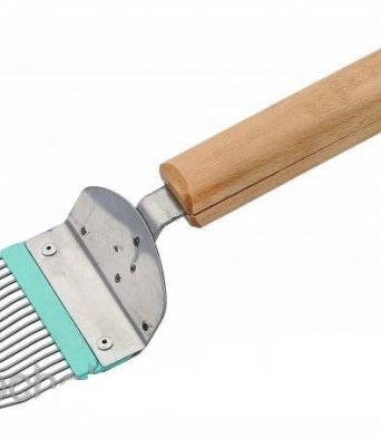 ВИЛКА ДЛЯ РАСПЕЧАТЫВАНИЯ СОТ (НЕРЖАВЕЮЩАЯ СТАЛЬ, ИГЛА ГНУТАЯ)