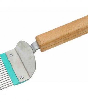 ВИЛКА ДЛЯ РАСПЕЧАТЫВАНИЯ СОТ (НЕРЖАВЕЮЩАЯ СТАЛЬ, ИГЛА ПРЯМАЯ)