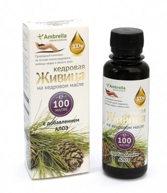 Живица кедровая на кедровом масле с алоэ, бут.100 мл.