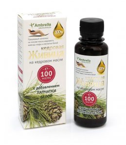 Живица кедровая на кедровом масле с лапчаткой белой, бут.100 мл.