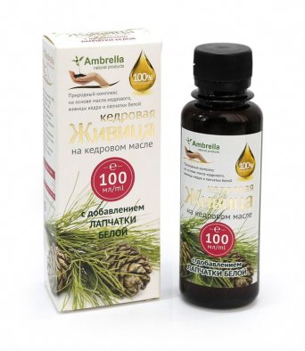 Живица кедровая на кедровом масле с лапчаткой белой, бут.100 мл.