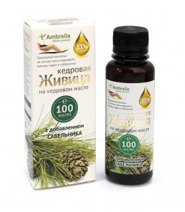 Живица кедровая на кедровом масле с сабельником, бут.100 мл.