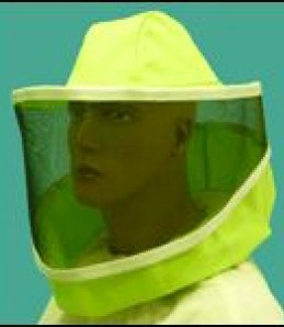 Сетка лицевая Пчеландия металлическая лимоный цвет, круглая передняя часть