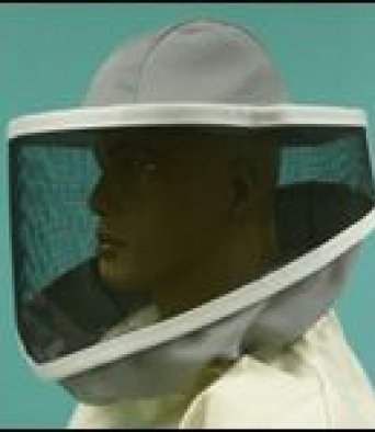 Сетка лицевая Пчеландия металлическая серый цвет, круглая передняя часть