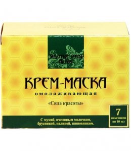 Крем-маска Омолаживающая Золотые соты Алтая Сила красоты