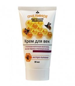 Пчел.мат.мол. Крем д/век Экстра-питание с мас.персика и пчел. воском 30мл