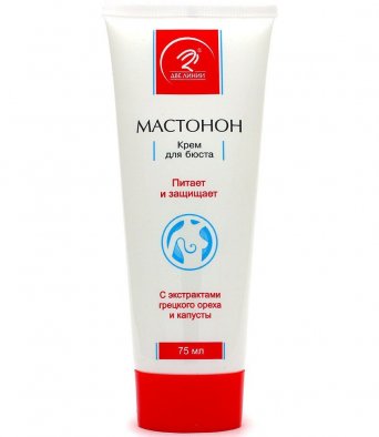 Крем для бюста МАСТОНОН с маслом грецкого ореха и экстратов капусты, 75 мл.