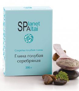 Средство косметическое Глина голубая Серебряная 200гр