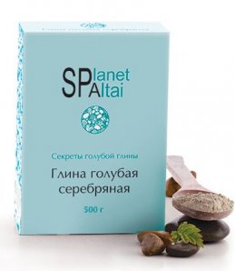 Средство косметическое Глина голубая Серебряная 500гр
