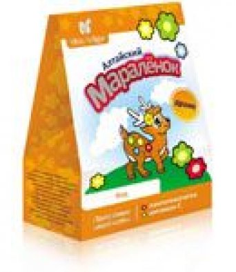 Драже алтайское МАРАЛЕНОК с пантогематогеном и йодом 70 гр.