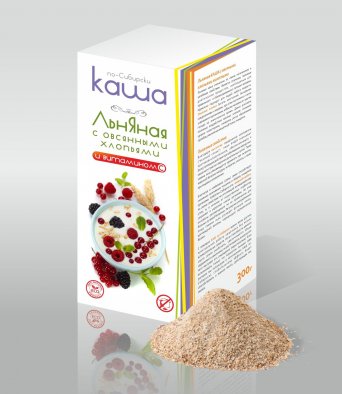 Каша льняная с овсяными хлопьями 300 гр