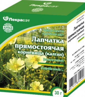 Лапчатка прямостоячая (калган) корневища измельченные 30 гр